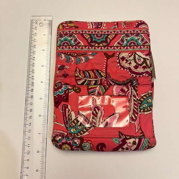 Vera Bradley Call Me Coral One For The Money Compact Taxi Wallet Vintage Y2K - Picture 9 of 10